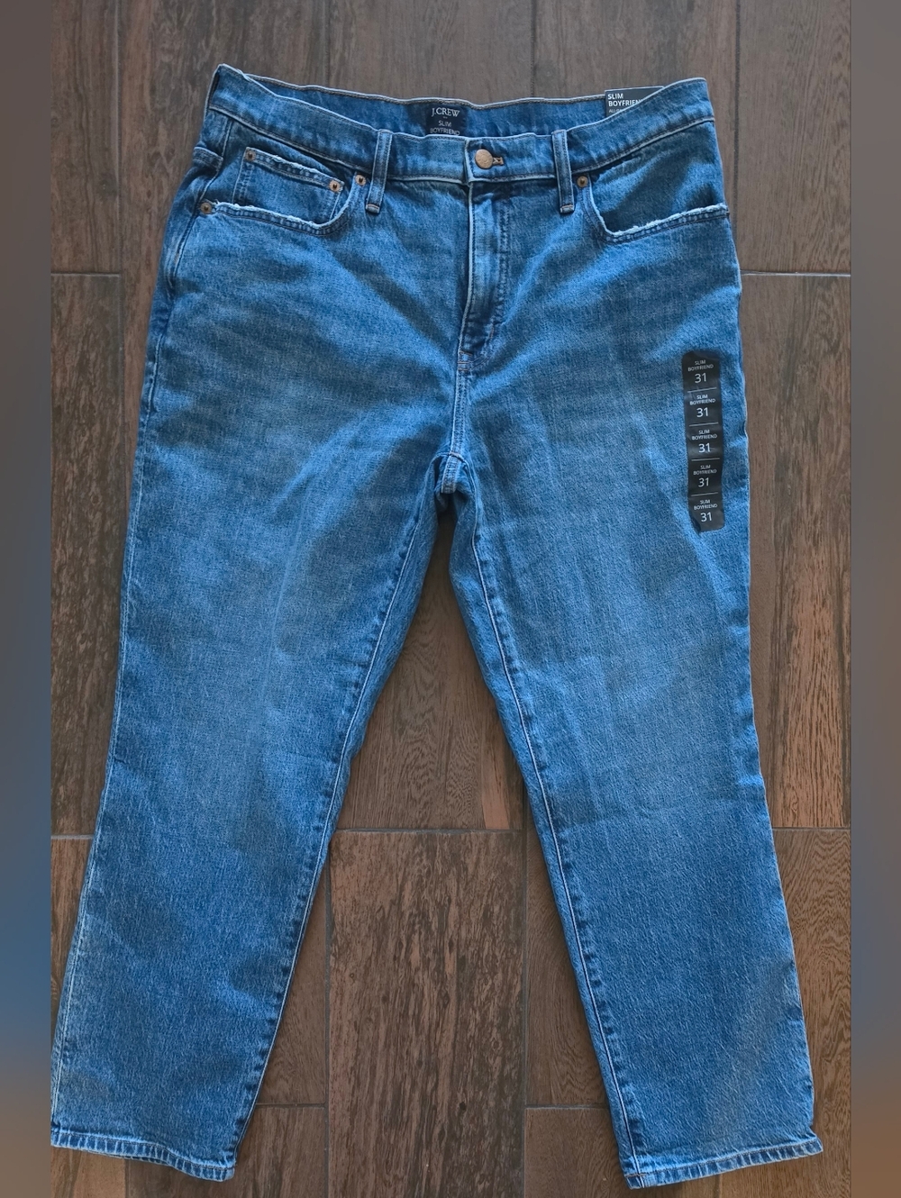 NWT J Crew Slim Boyfriend Blue Jeans Size 31 ALL DAY STRETCH